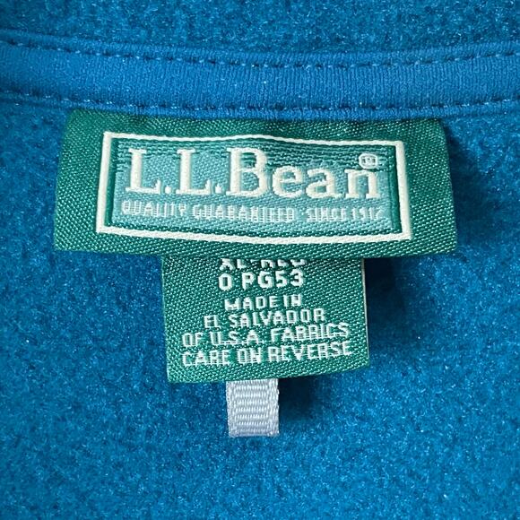 LL Bean Jacket Womens XL Blue Polartec Fleece Full Zip Pockets Outdoor Hiking - Picture 11 of 14